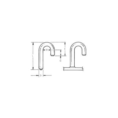 No Thread J Bolt Weld Studs